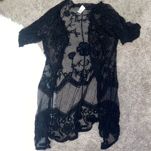 Black Lace swimsuit coverup